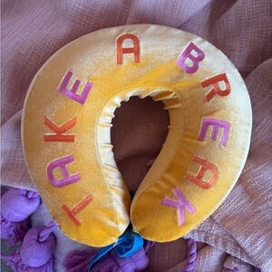 Band.o Embroidered Travel Neck Pillow - Take a Break